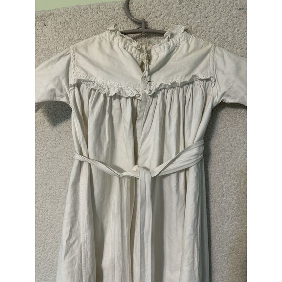 Stunning Antique Baby~Dress~Gown Christening Baptism Flower Girl Embroidery Lace - Picture 11 of 13